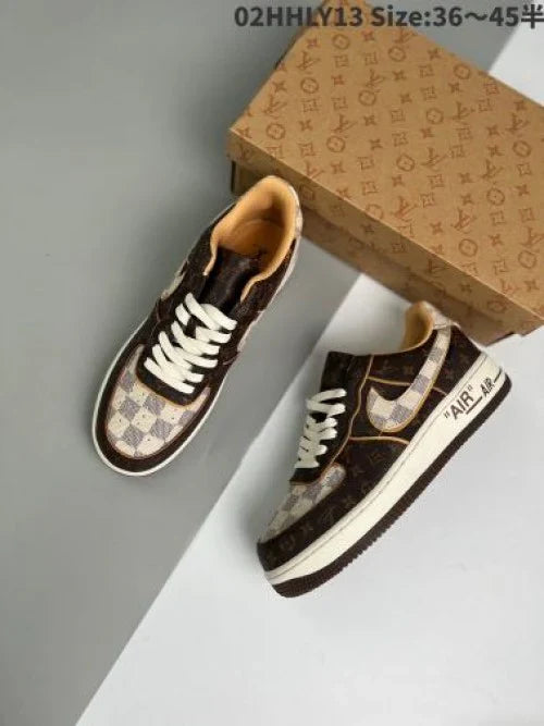 Louis Vuitton x Nike Air Force 1 Low - Monogram Brown & Damier Azur