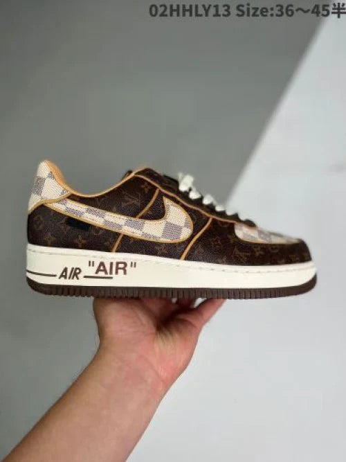 Louis Vuitton x Nike Air Force 1 Low - Monogram Brown & Damier Azur