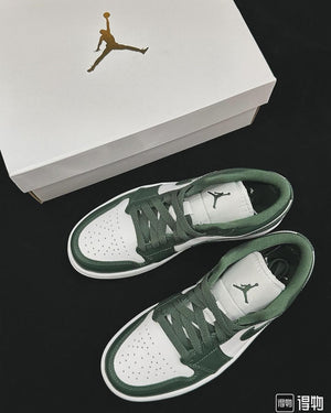 Air Jordan 1 Low White & Galactic Jade