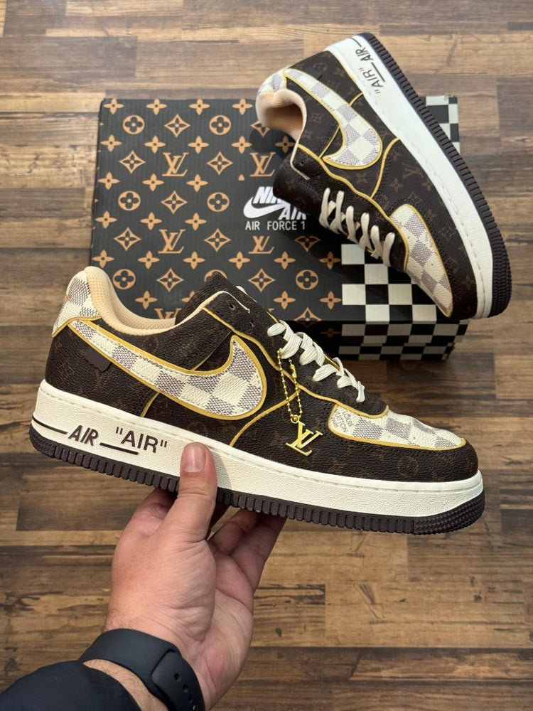 Louis Vuitton x Nike Air Force 1 Low - Monogram Brown & Damier Azur