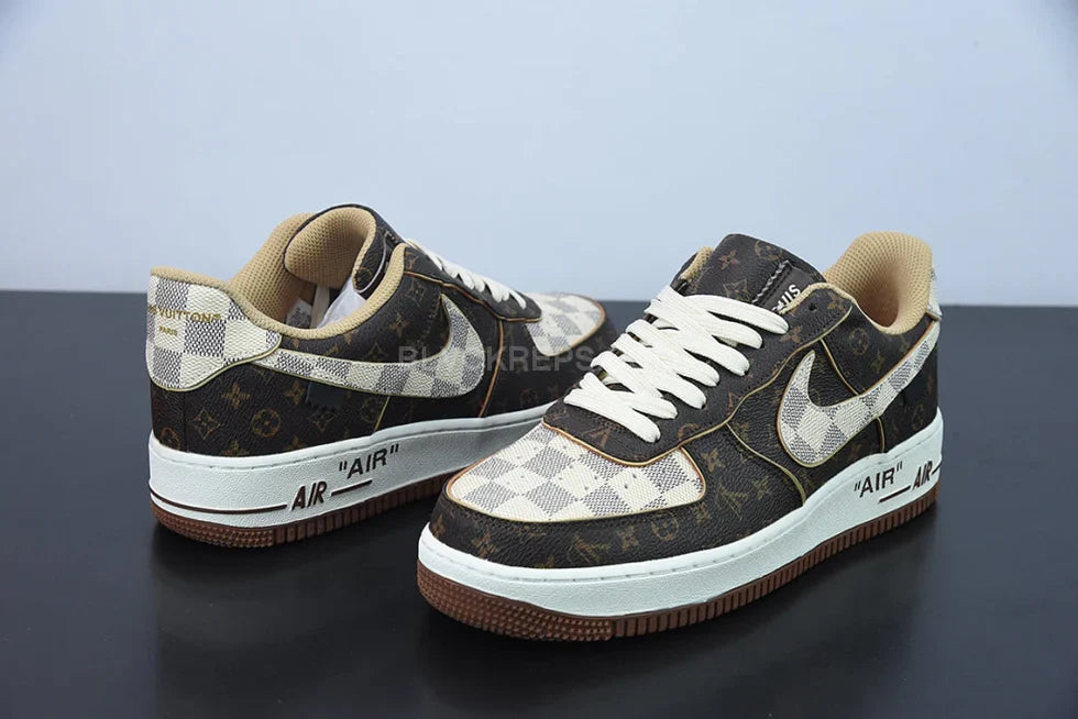 Louis Vuitton x Nike Air Force 1 Low - Monogram Brown & Damier Azur