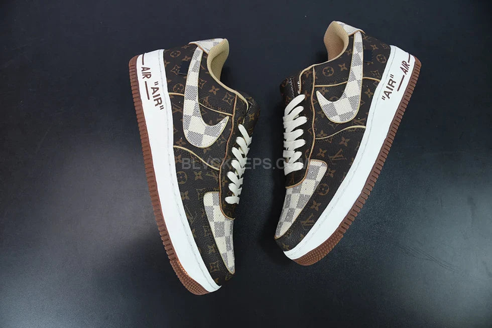 Louis Vuitton x Nike Air Force 1 Low - Monogram Brown & Damier Azur