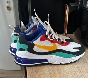 Nike Air Max 270 React Multicoloured Retro Style Bauhaus Trainers - UK 4